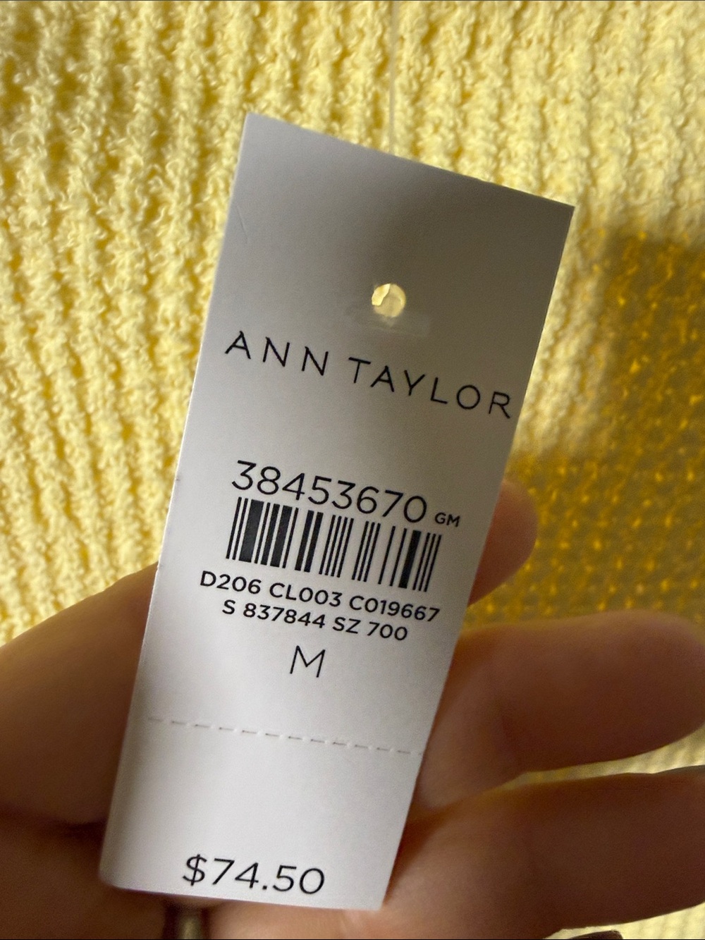 Ann Taylor Pale Yellow Off-the-Shoulder Ribbed Knit Sweater - Picture 3 of 4